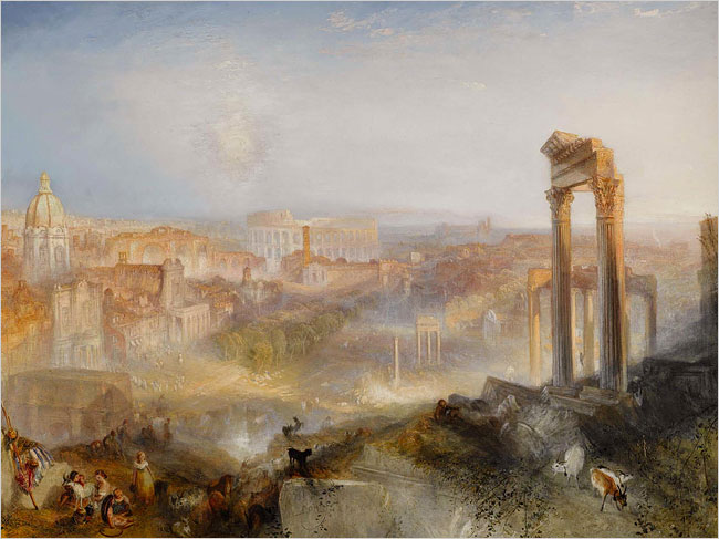 650x487 J. M. W. Turner's Last Rome Painting To Be Sold - The Fall Of The Roman Empire Painting
