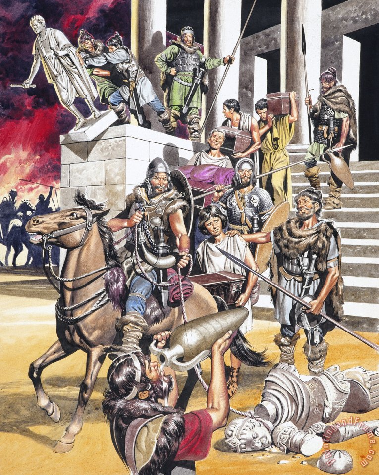 765x960 Ron Embleton The Fall Of The Roman Empire In The West Painting - The Fall Of The Roman Empire Painting