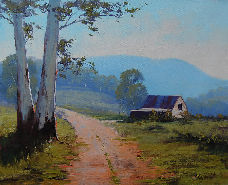 900x730 Road To The Farm Painting By Graham Gercken - The Farm Painting