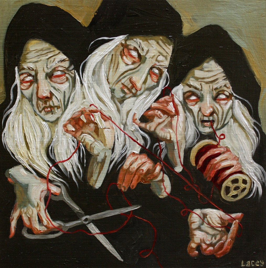 1015x1024 The Fates - The Fates Painting
