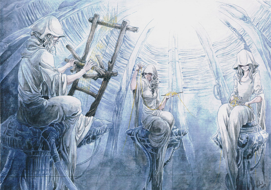 1069x748 The Fates By Toradh - The Fates Painting