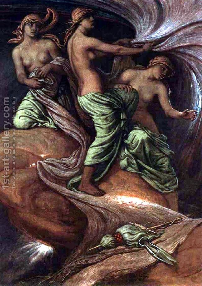 650x921 The Three Fates Elihu Vedder Reproduction 1st Art Gallery - The Fates Painting