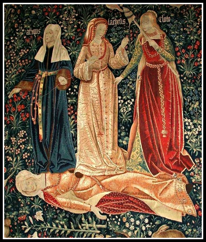 681x800 Greek Mythology Three - The Fates Painting