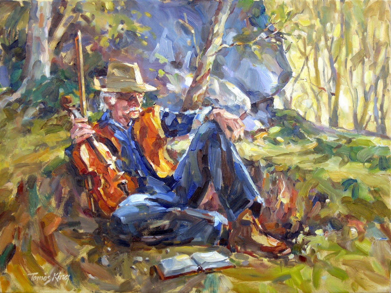 1600x1201 Studio Tomas King The Fiddler Of Dooney From The Poem By Wb Yeats - The Fiddler Painting