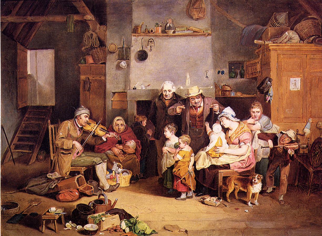 1225x900 The Blind Fiddler Painting John Ludwig Krimmel Oil Paintings - The Fiddler Painting