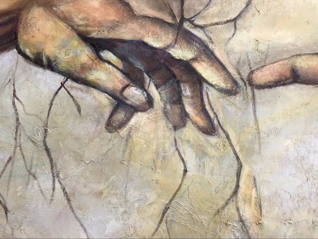 640x481 Online Shop Artist Hand Painted Creation Of Adam! Hand Of God - The Finger Of God Painting