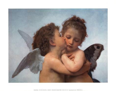 473x372 William Bouguereau - The First Kiss Painting