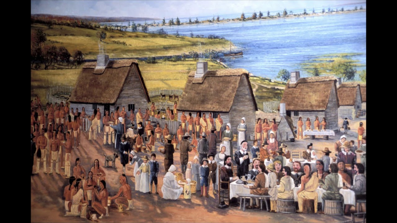 1280x720 The Story Of The First Thanksgiving - The First Thanksgiving Painting