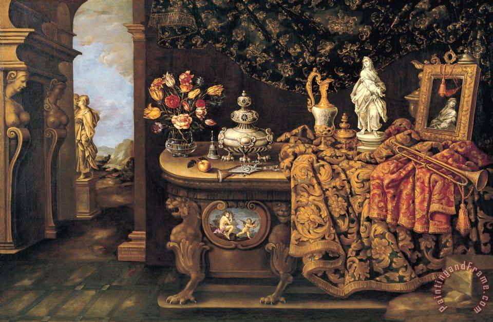 960x627 Giovanni Battista Manerius The Five Senses Painting - The Five Senses Painting