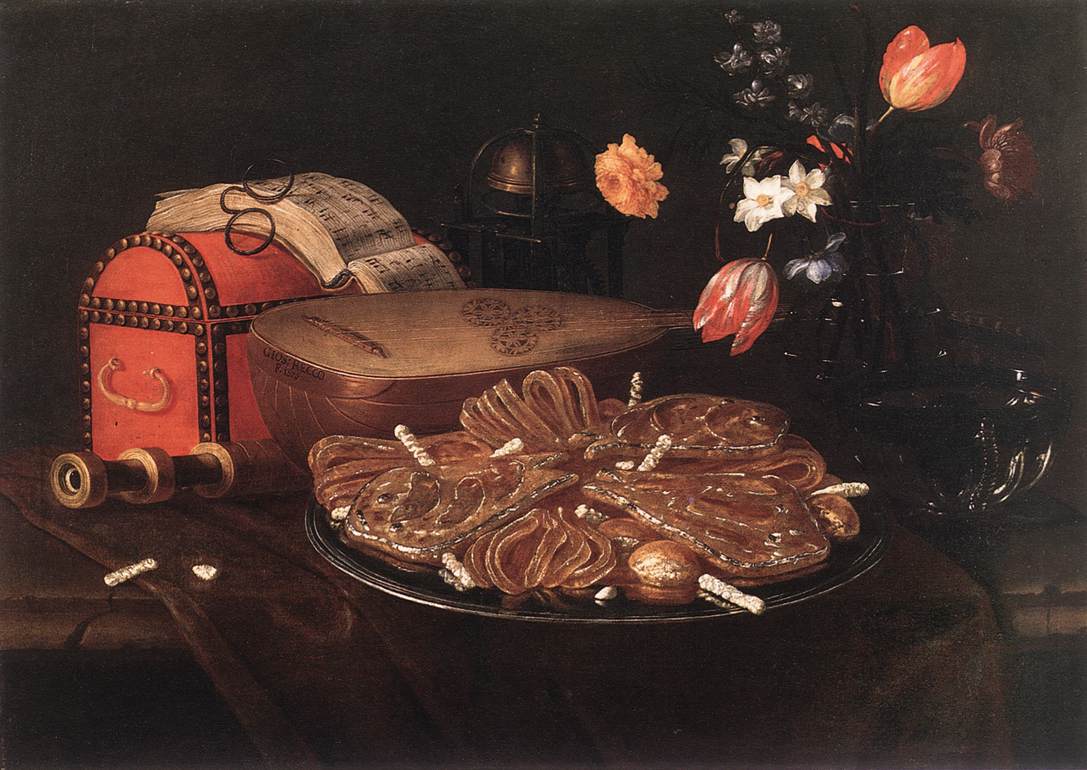 1087x770 Still Life With The Five Senses - The Five Senses Painting