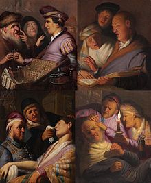 220x267 The Senses (Rembrandt) - The Five Senses Painting