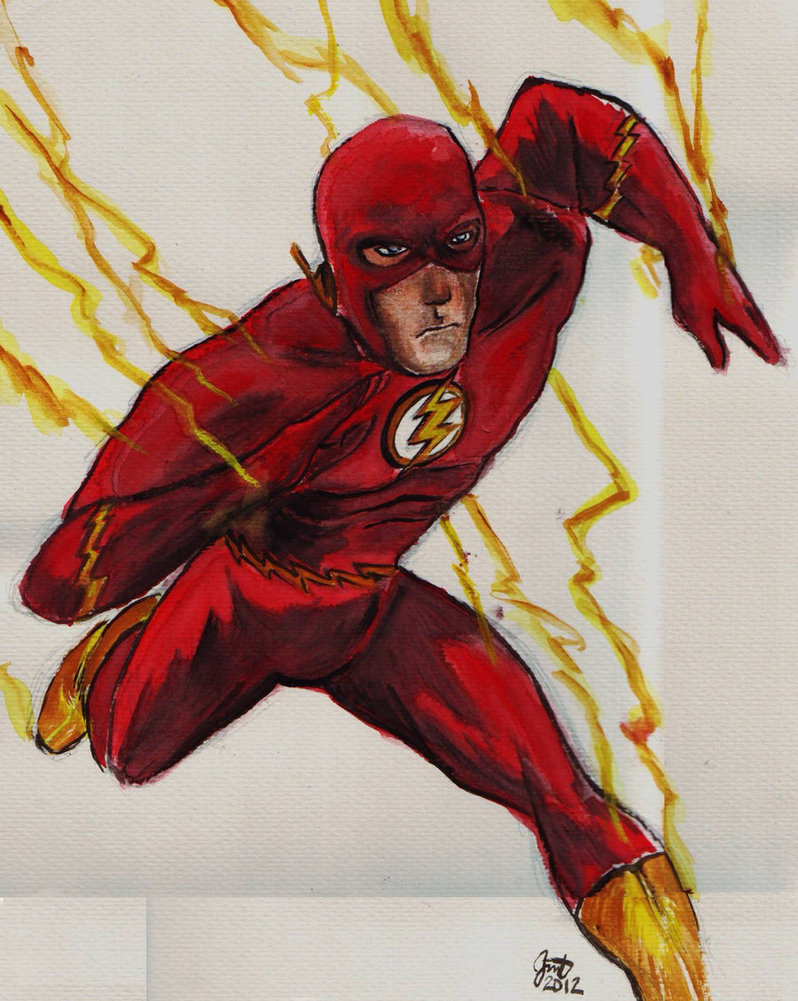 798x1001 The Flash (A Watercolor Painting) By Jmamante02 - The Flash Painting
