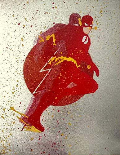 387x500 The Flash Splatter Graffiti Spray Paint Art Justice - The Flash Painting