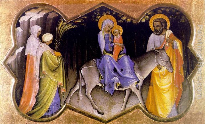 720x436 Lorenzo Monaco The Flight Into Egypt Painting Anysize 50% Off - The Flight Into Egypt Painting