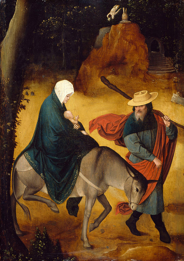 635x900 The Flight Into Egypt Painting By Jan De Beer - The Flight Into Egypt Painting