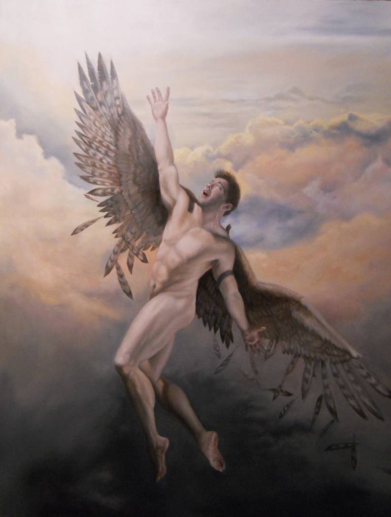 770x1017 Saatchi Art The Flight Of Icarus Painting By Eric Armusik - The Flight Of Icarus Painting