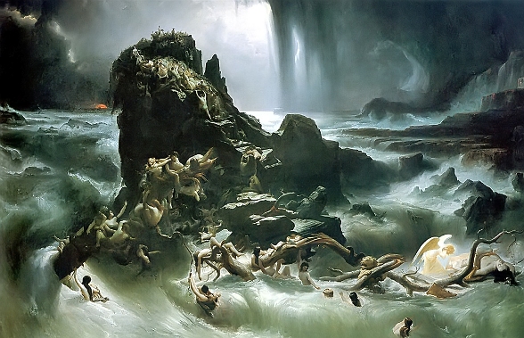 588x379 Noah, The Ark And The Flood Paintings Of The Bible Story - The Flood Painting