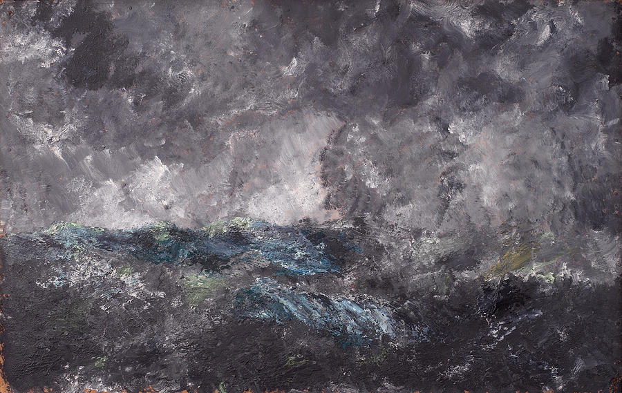 900x569 Storm In The Skerries. The Flying Dutchman Painting By August - The Flying Dutchman Painting