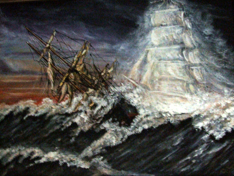 900x676 The Flying Dutchman Painting By Mackenzie Moulton - The Flying Dutchman Painting