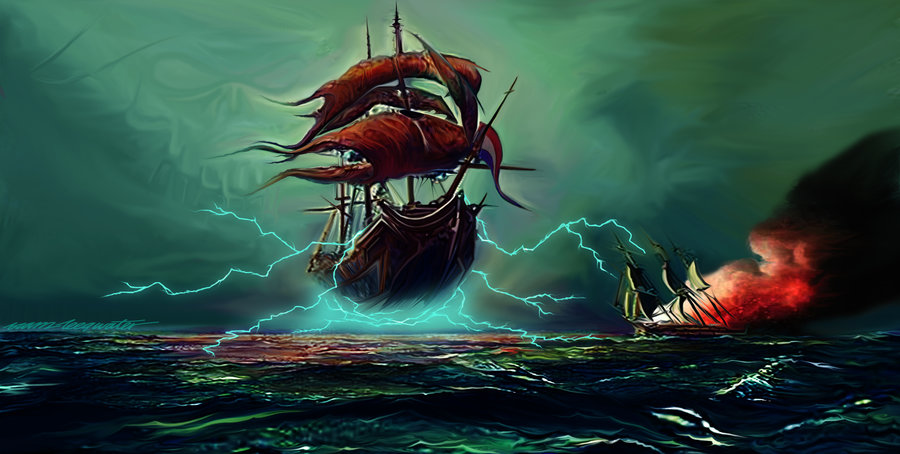 900x454 The Flying Dutchman By Bramleegwater - The Flying Dutchman Painting