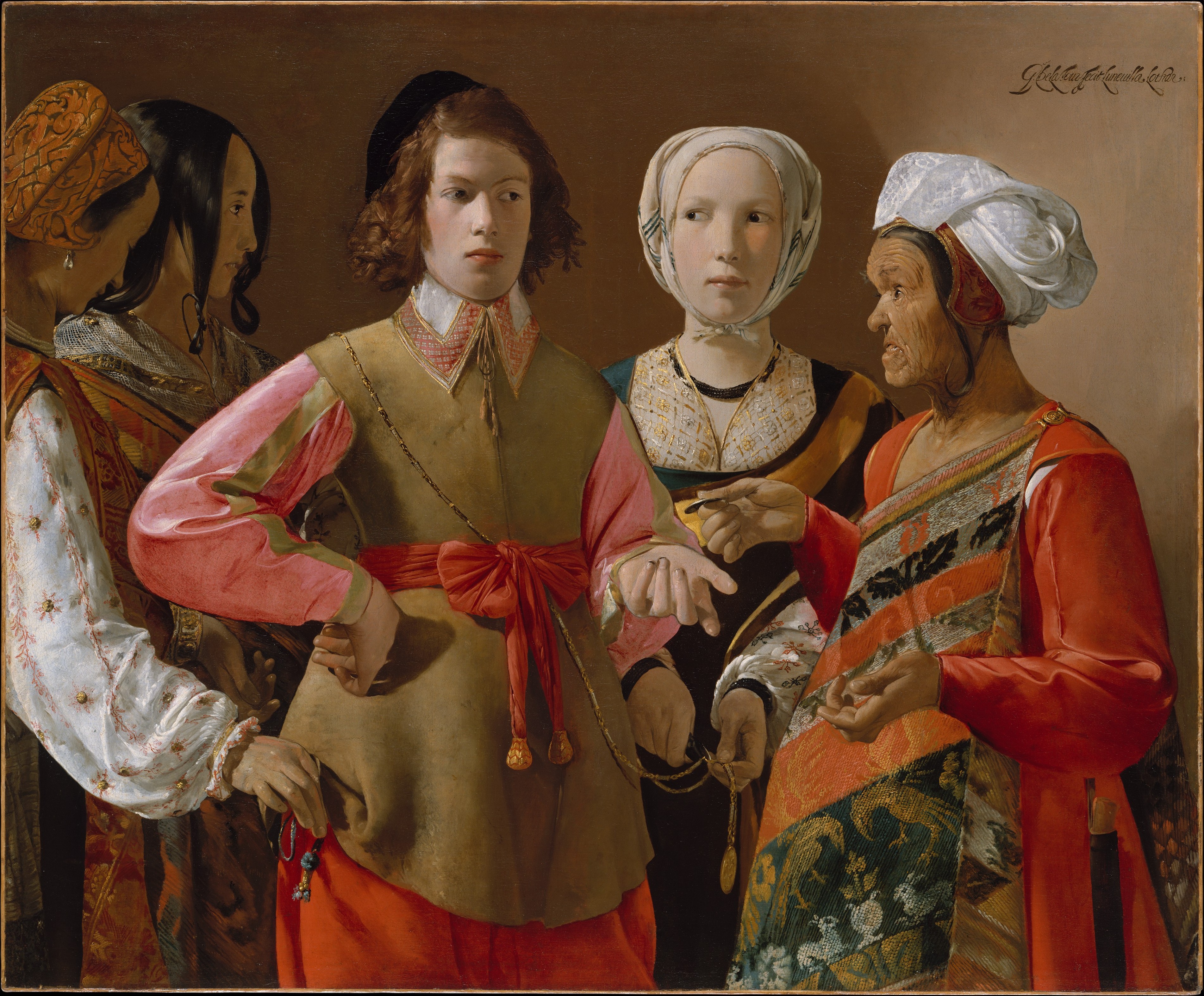 3805x3147 The Fortune Teller (De La Tour) - The Fortune Teller Painting