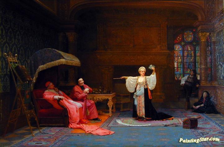 720x475 The Fortune Teller Artwork By Jehan Georges Vibert Oil Painting - The Fortune Teller Painting