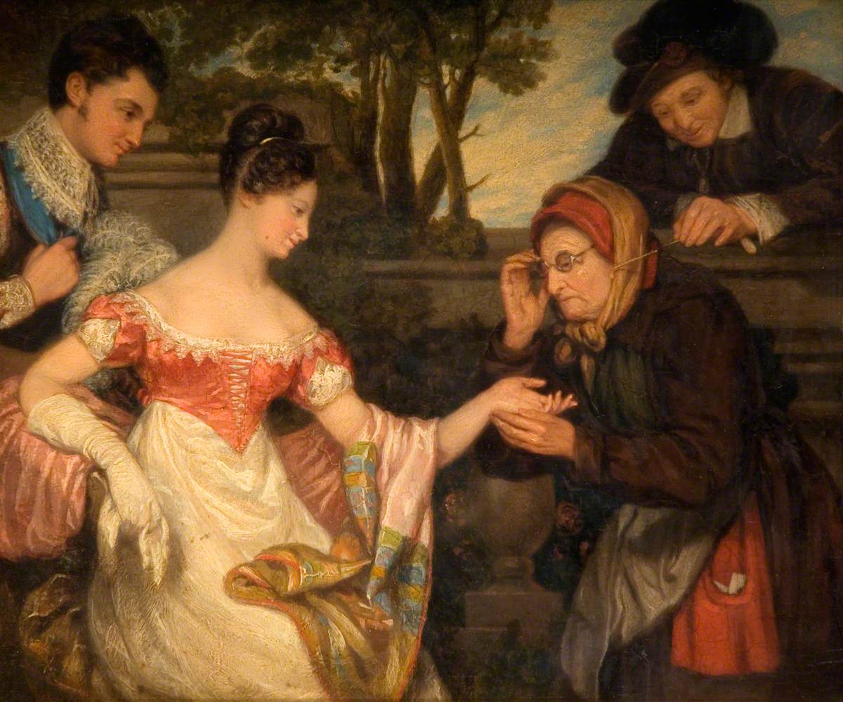 1200x999 The Fortune Teller Painting Edward Villiers Rippingille Oil - The Fortune Teller Painting