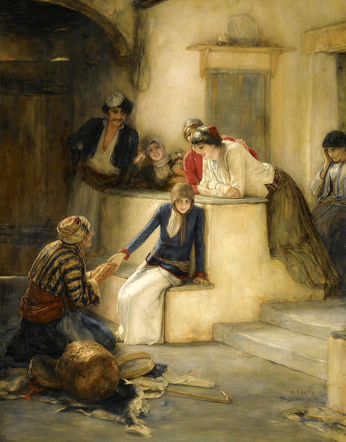 706x900 The Fortune Teller Painting By Nikolaos Gyzis - The Fortune Teller Painting