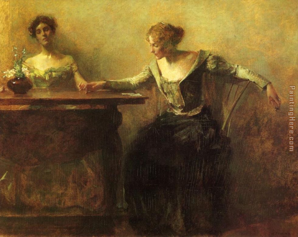 980x782 Thomas Dewing The Fortune Teller Painting Anysize 50% Off - The Fortune Teller Painting