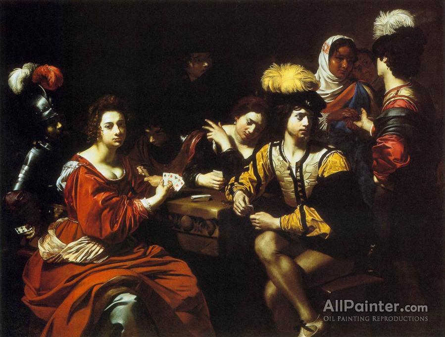 899x681 Nicolas Regnier Cardsharps And Fortune Teller Oil Painting - The Fortune Teller Painting
