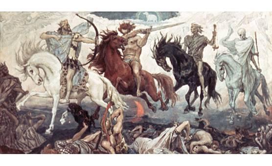 556x340 The English Chamber Four Horsemen Of The Apocalypse - The Four Horsemen Painting