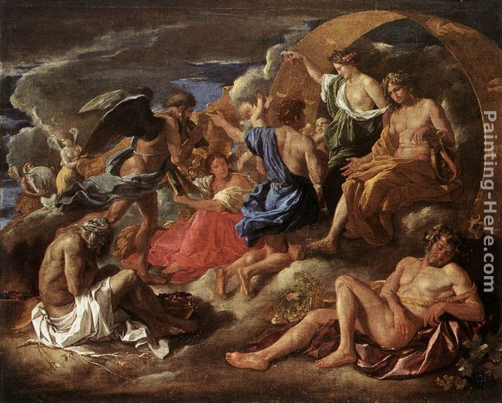 720x578 Nicolas Poussin Helios And Phaeton With Saturn And The Four - The Four Seasons Painting