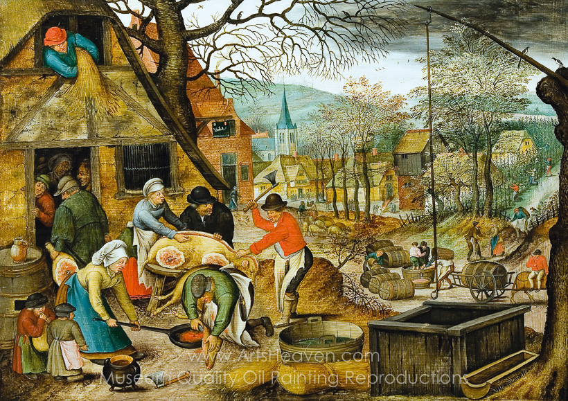 820x579 Reproduction Painting Pieter Bruegel The Four Seasons, Autumn - The Four Seasons Painting