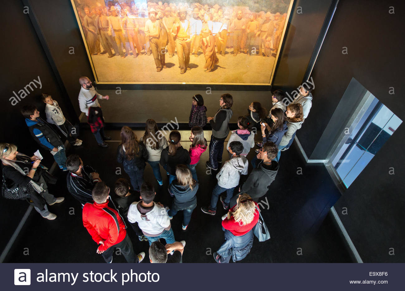 1300x937 Italy, Milan, People In Front The Fourth Estate Painting - The Fourth Estate Painting