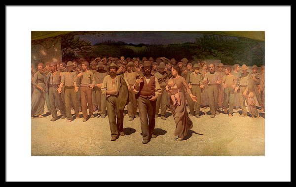 600x380 The Fourth Estate Framed Print By Giuseppe Pellizza Da Volpedo - The Fourth Estate Painting