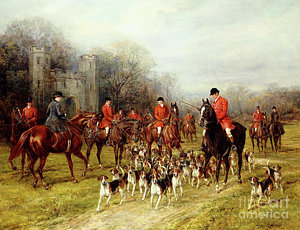 300x230 Hunting Party Paintings Fine Art America - The Fox Hunt Painting