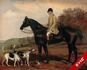 300x240 English Huntsman Fox Hunt Horse Hunting Art Painting Real Canvas - The Fox Hunt Painting