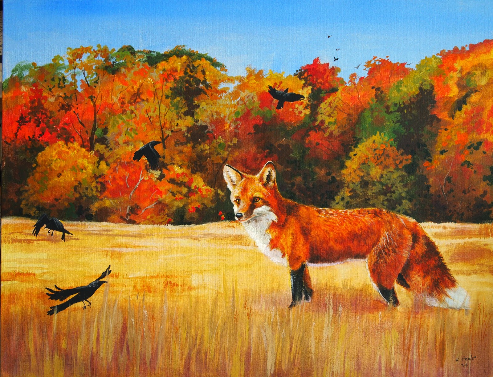 1600x1224 Kaaren's Art Blog Autumn Fox Painting - The Fox Painting