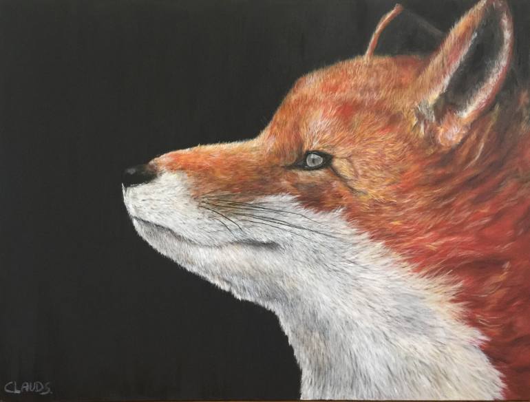 770x584 Saatchi Art The Fox Painting By Claudia Strepp - The Fox Painting
