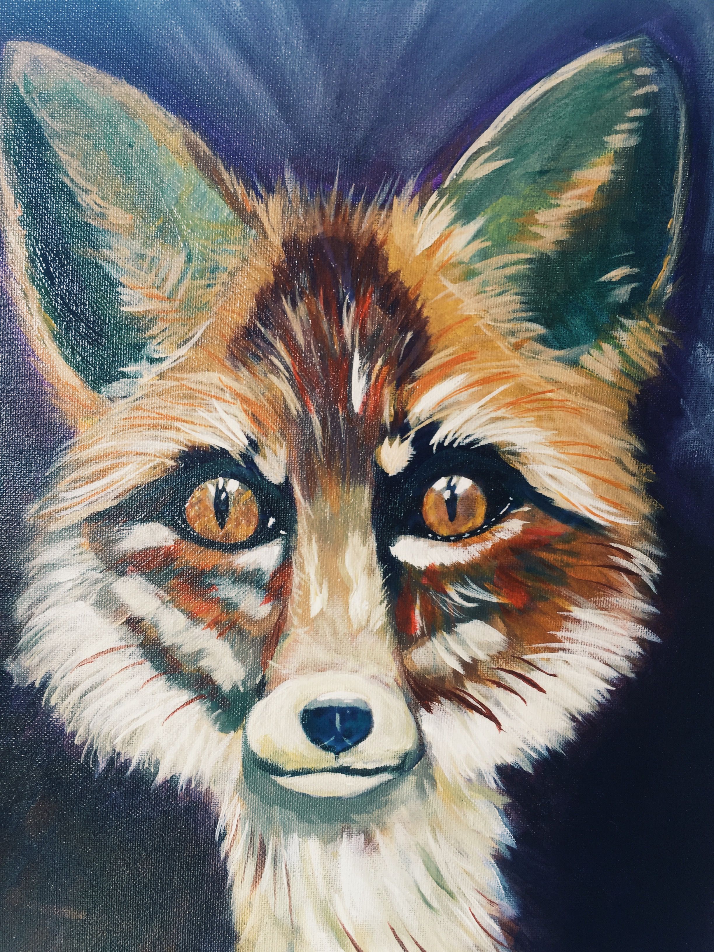 2448x3264 What Did The Fox Say - The Fox Painting
