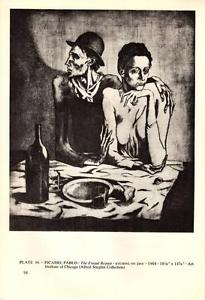 205x300 The Frugal (1904) By Pablo Picasso - The Frugal Repast Painting