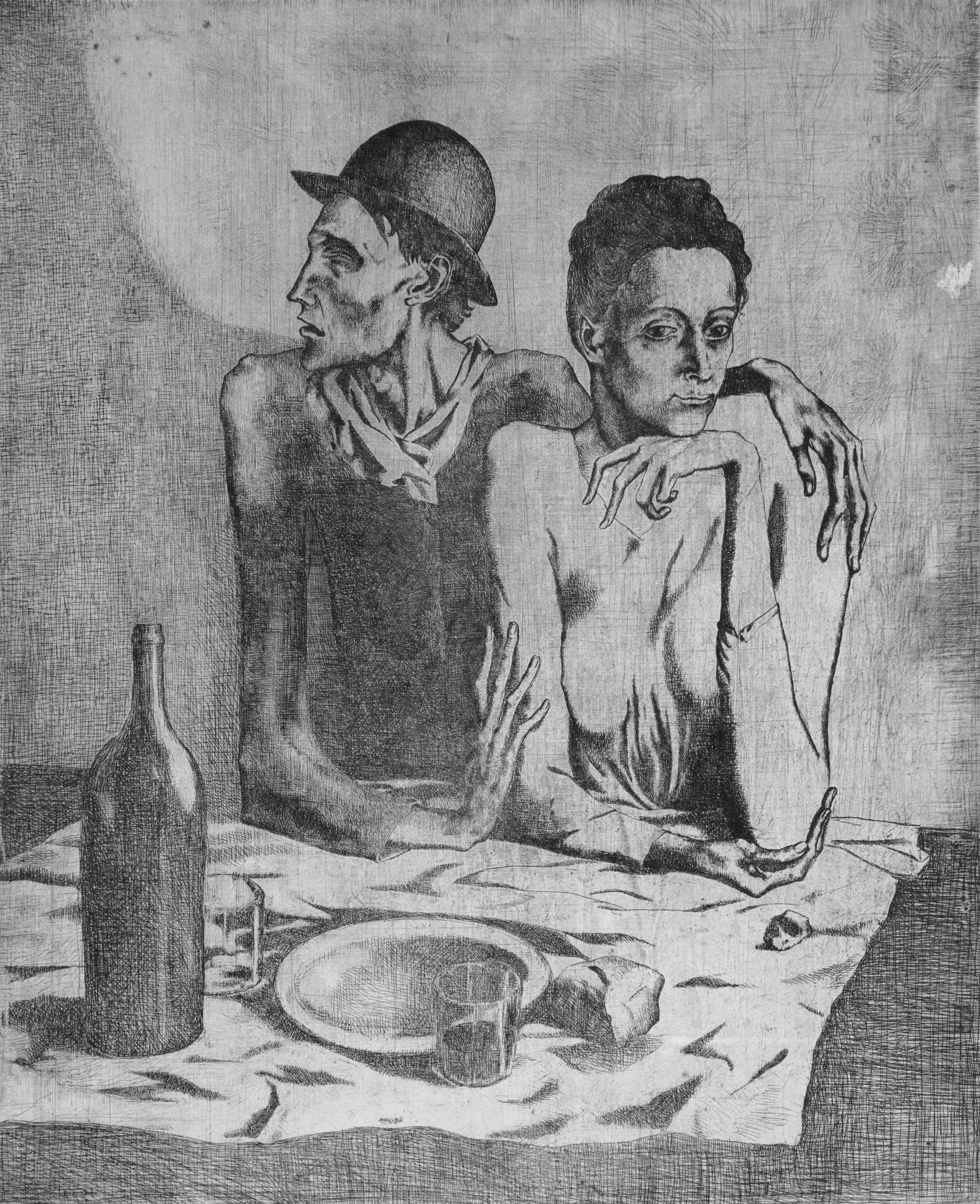 4105x5042 Filepablo Picasso, 1904, Le Repas Frugal (The Frugal Repast - The Frugal Repast Painting