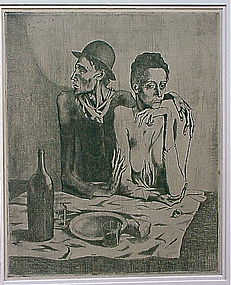 231x285 Pablo Picasso The Frugal Repast Etching C. 1913 (Item - The Frugal Repast Painting