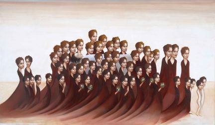 432x252 First Person Artist Sandra Scolnik And The Saddest Paintings - The Funeral Procession Painting