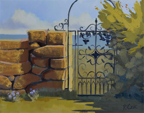 500x391 Harkness Park Landscape Painting - The Gate Painting