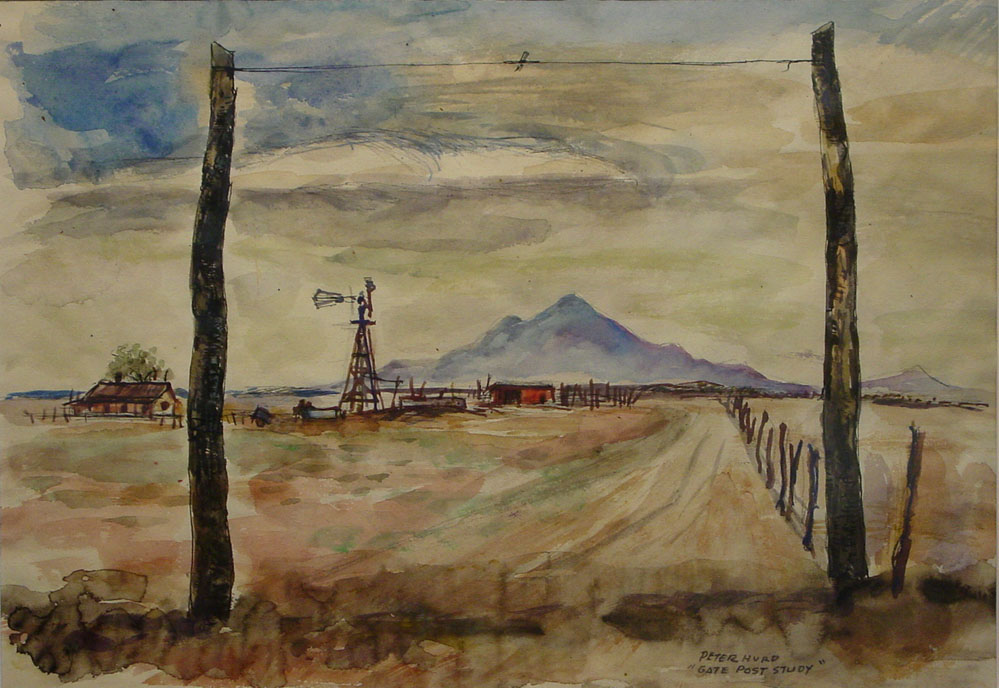 999x688 Peter Hurd - The Gate Painting