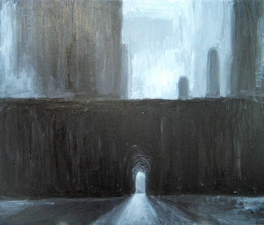 900x767 Black Gate Painting By Kazuya Akimoto - The Gate Painting