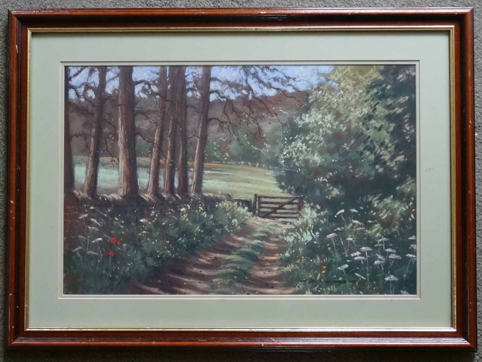 1600x1200 Close The Gate' Original 20thc Watercolour Woodland Painting By - The Gate Painting