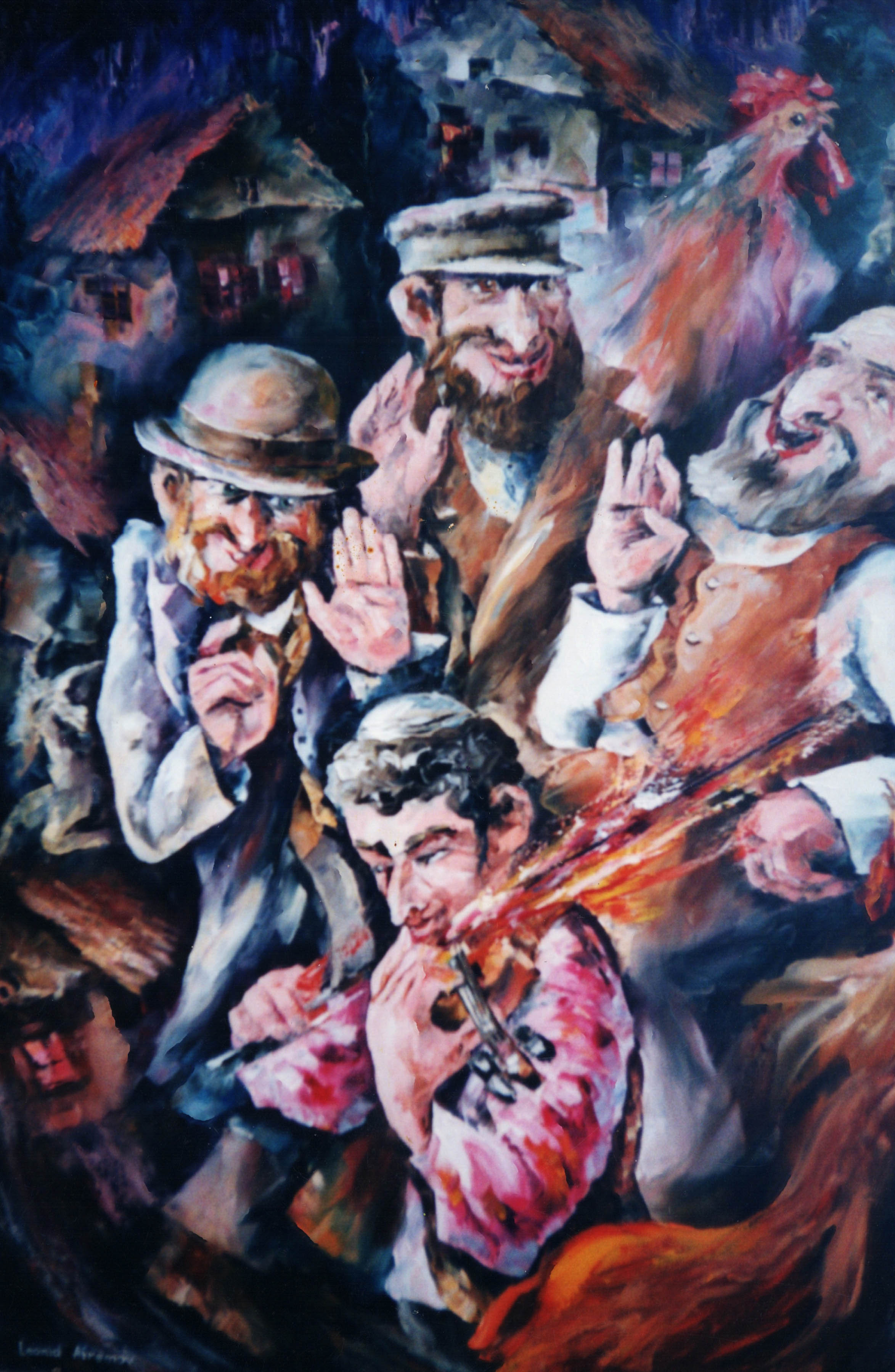 2347x3596 The Gathering Palette Knife Oil Painting On Canvas By Leonid - The Gathering Painting