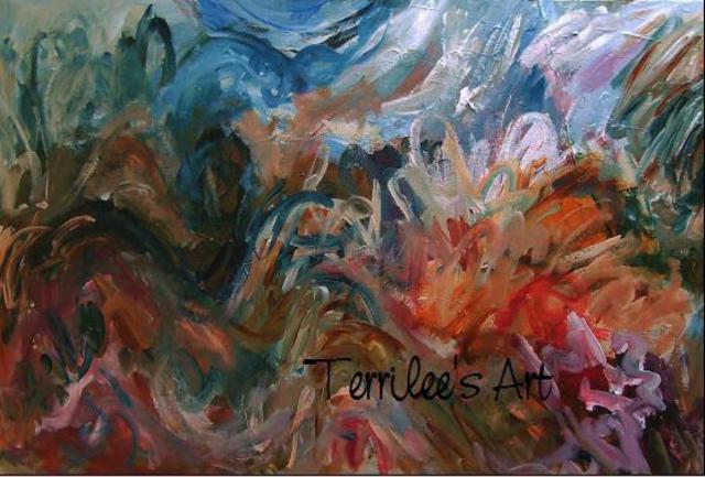 640x433 Terrilee Hobson Artwork The Gathering Creatures Of The Forest - The Gathering Painting